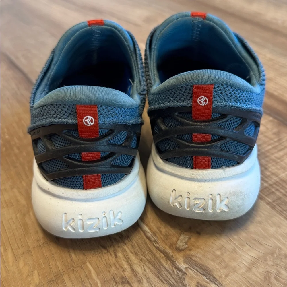 Kids Blue Mesh Sneakers with White Sole